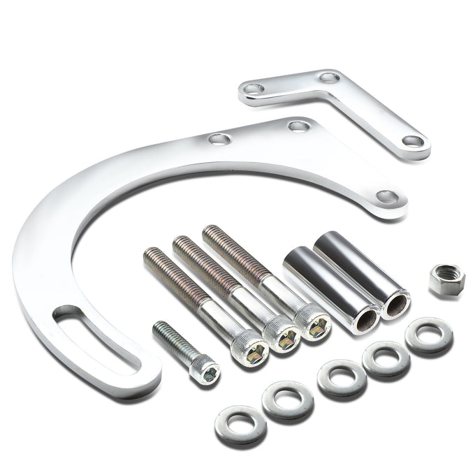 D-Motoring - Alternator Bracket - Low Mount - Chrome - Chevy SBC - 1