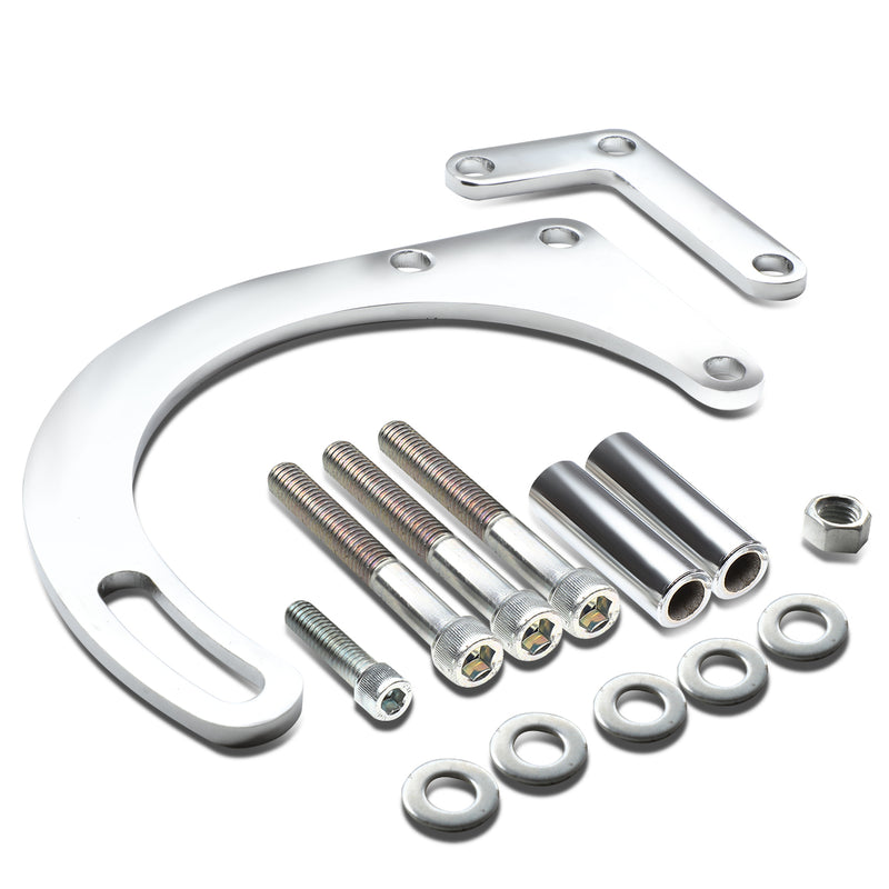 D-Motoring - Alternator Bracket - Low Mount - Chrome - Chevy SBC - 1