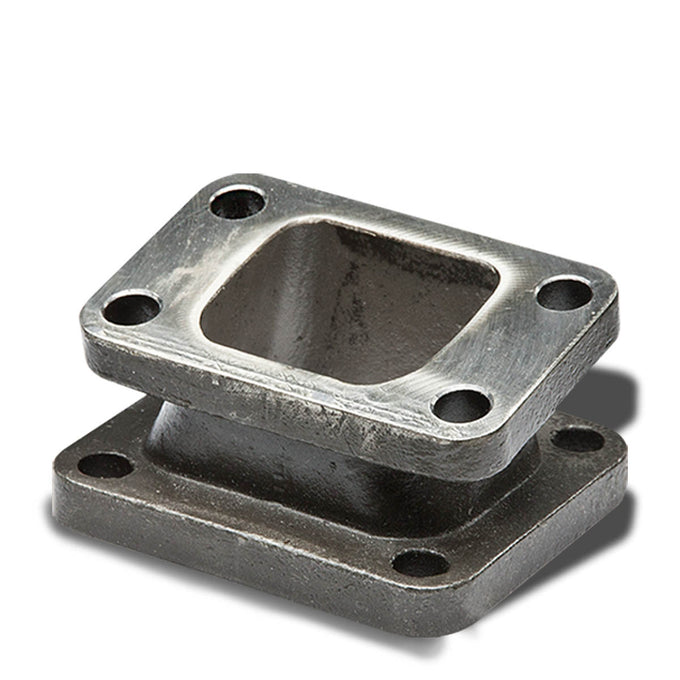 D-Motoring - Adaptor - Turbocharger Manifold Flange - T3 to T4 - W/Angle - No WG Flange - Cast Iron - 1