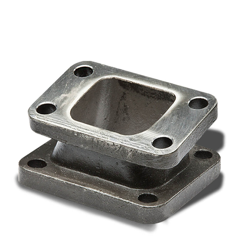 D-Motoring - Adaptor - Turbocharger Manifold Flange - T3 to T4 - W/Angle - No WG Flange - Cast Iron - 1