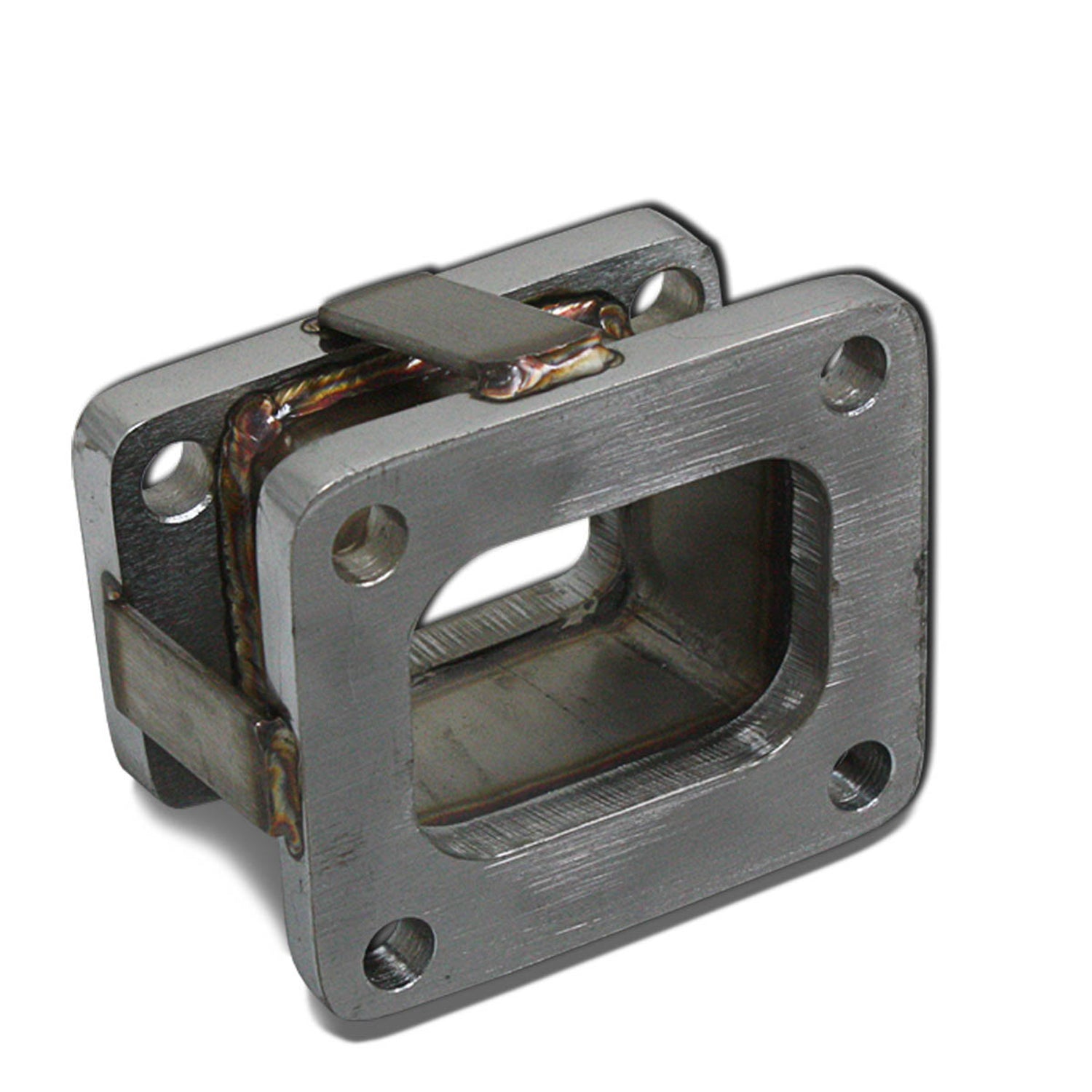 D-Motoring - Adaptor - Turbocharger Manifold Flange - T3 to T4 - No WG Flange - Stainless Steel - 1