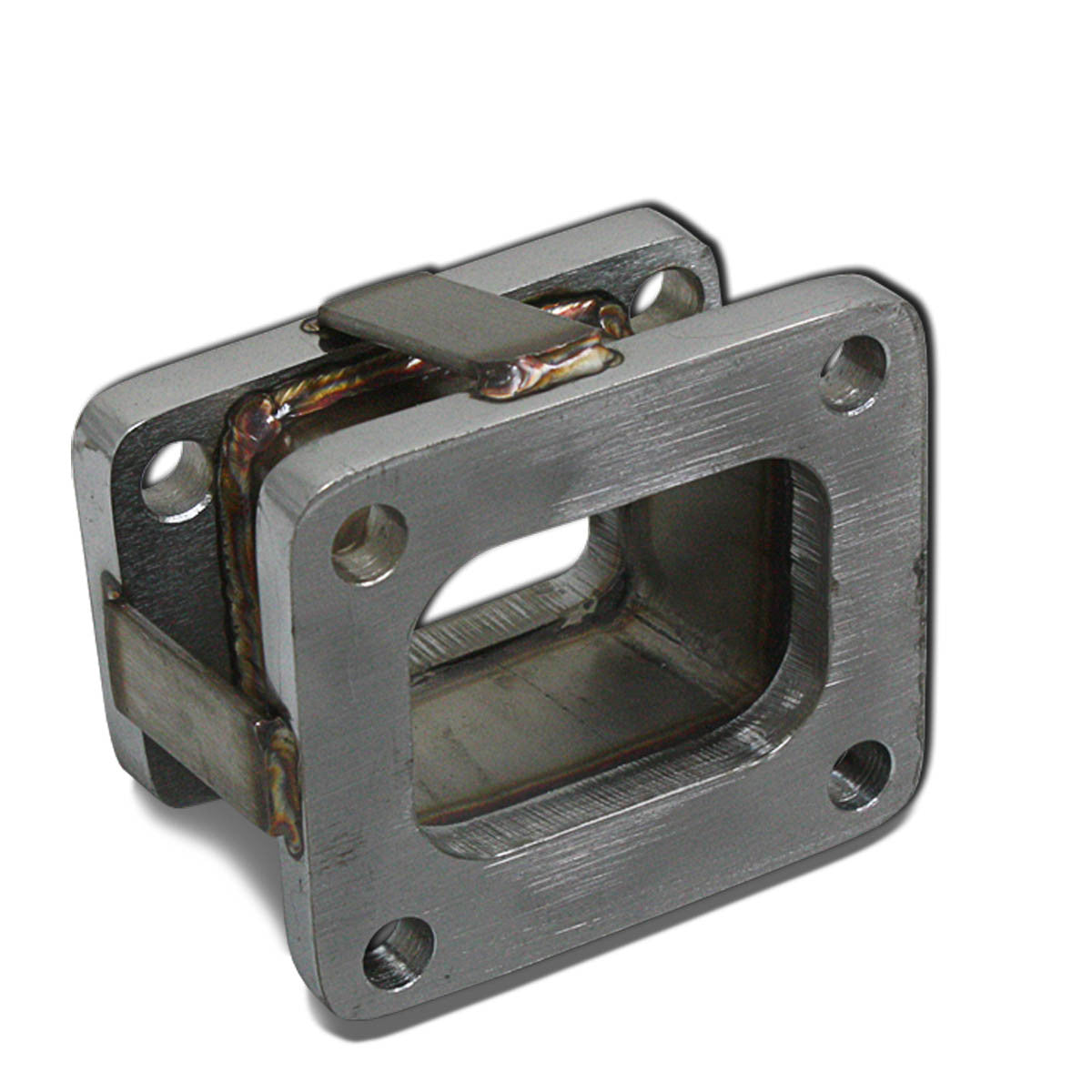 D-Motoring - Adaptor - Turbocharger Manifold Flange - T3 to T4 - No WG Flange - Stainless Steel - 1