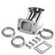 D-Motoring - Adapter - Remote Filter - 90 Degree Elbow Turbo T3/T4 V Band Adapter Flange - 1