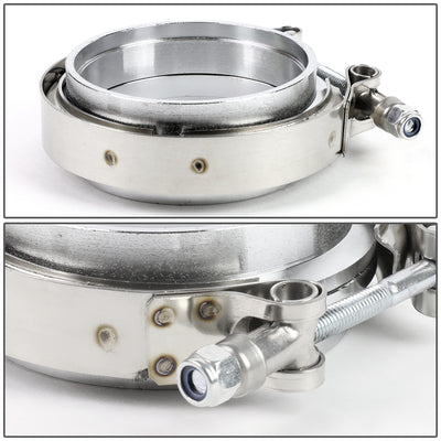 D-Motoring - Adapter - Remote Filter - 90 Degree Elbow Turbo T3/T4 V Band Adapter Flange - 2