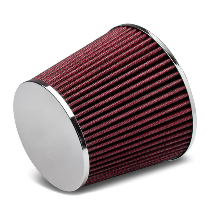 D-Motoring - Air Intake Filter - 2.5 Inlet - Cone Style - Washable - Cotton Gauze  - 3