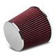 D-Motoring - Air Intake Filter - 2.5 Inlet - Cone Style - Washable - Cotton Gauze  - 3