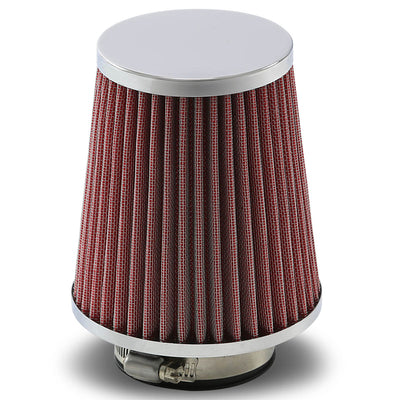 D-Motoring - Air Intake Filter - 2.5 Inlet - Cone Style - Washable - Cotton Gauze  - 1