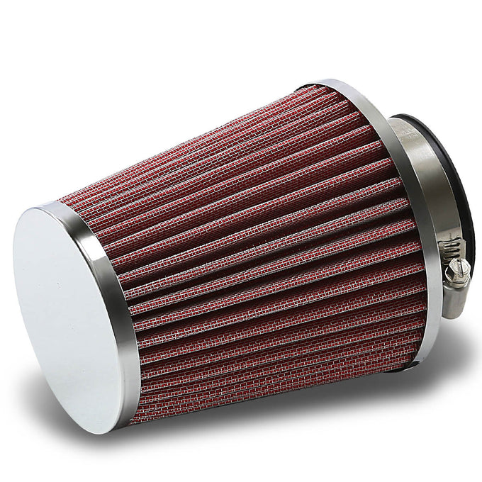 D-Motoring - Air Intake Filter - 2.5 Inlet - Cone Style - Washable - Cotton Gauze  - 3