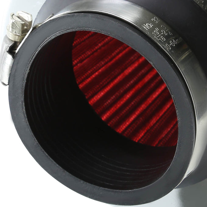D-Motoring - Air Intake Filter - 2.5 Inlet - Cone Style - Washable - Cotton Gauze  - 2