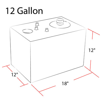 D-Motoring - Fuel Cell - 17.75 in. (L) x 12 in. (W) x 12 in. (H) - 12 Gallon - Top Feed - Aluminum - 4