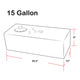 D-Motoring - Fuel Cell - 30 in. (L) x 12 in. (W) x 9 in. (H) - 15 Gallon - Top-Feed - Aluminum - 4