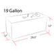 D-Motoring - Fuel Cell - 29.5 in. (L) x 12 in. (W) x 12 in. (H) - 19 Gallon - Top Feed - Aluminum - 4