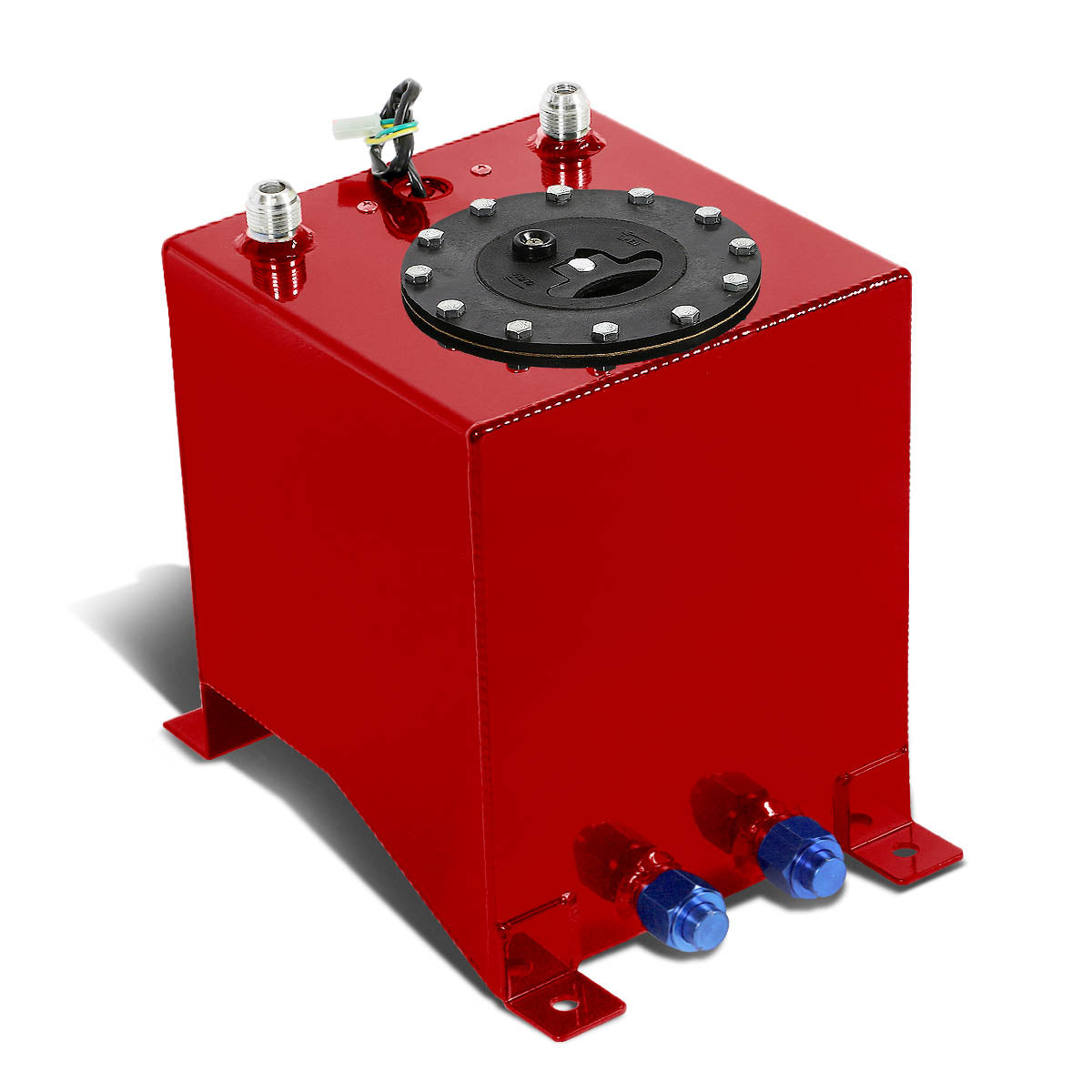 D-Motoring - Fuel Cell - 8 in. (L) x 8.25 in. (W) x 10 in. (H) - 2.5 Gallon - W / Anti-Slosh Foam - Aluminum - 1