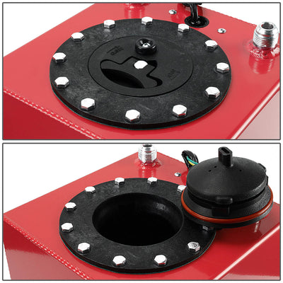 D-Motoring - Fuel Cell - 8 in. (L) x 8.25 in. (W) x 10 in. (H) - 2.5 Gallon - W / Anti-Slosh Foam - Aluminum - 2