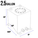 D-Motoring - Fuel Cell - 8 in. (L) x 8.25 in. (W) x 10 in. (H) - 2.5 Gallon - W / Anti-Slosh Foam - Aluminum - 5