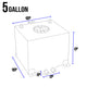 D-Motoring - Fuel Cell - 12 in. (L) x 12 in. (W) x 8 in. (H) - 5 Gallon - W / Anti-Slosh Foam - Aluminum - 6