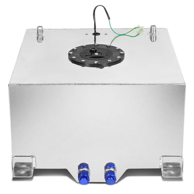 D-Motoring - Fuel Cell - 16.5 in. (L) x 16.5 in. (W) x 9 in. (H) - 10-Gallon - W / Anti-Slosh Foam - Aluminum - 1