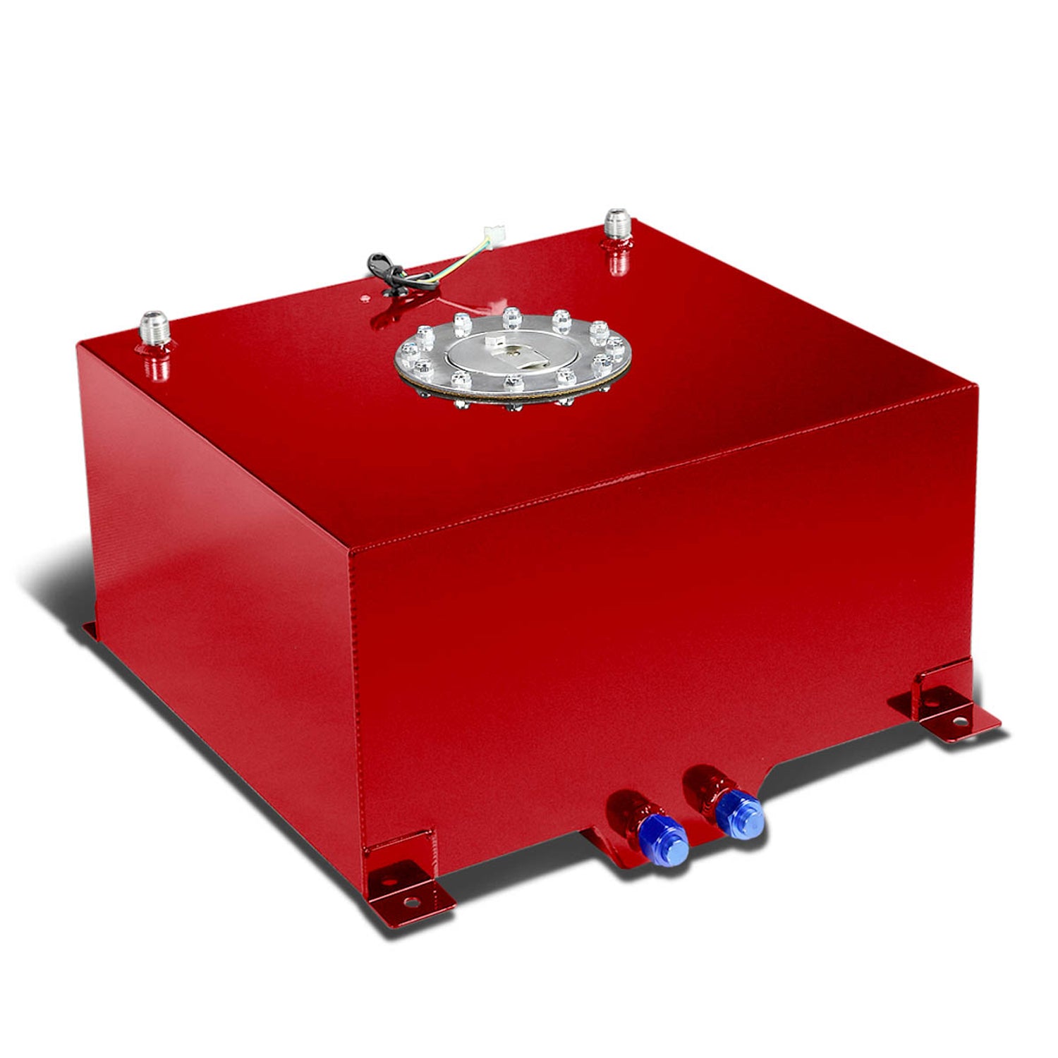 D-Motoring - Fuel Cell - 16.5 in. (L) x 16.5 in. (W) x 9 in. (H) - 10 Gallon - W / Anti-Slosh Foam - Aluminum - 1