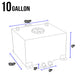 D-Motoring - Fuel Cell - 16.5 in. (L) x 16.5 in. (W) x 9 in. (H) - 10 Gallon - W / Anti-Slosh Foam - Aluminum - 5