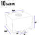 D-Motoring - Fuel Cell - 16.5 in. (L) x 16.5 in. (W) x 9 in. (H) - 10 Gallon - W / Anti-Slosh Foam - Aluminum - 6
