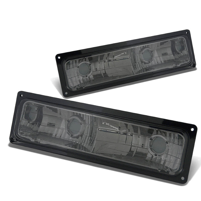 D-Motoring - Bumper Lights - Chrome Housing - Smoked Lens - Plug-n-Play - Pair - Chevy Gmt400 C10 C/K / Gmt400 Suburban - 1