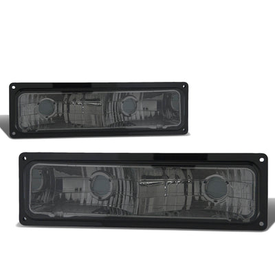 D-Motoring - Bumper Lights - Chrome Housing - Smoked Lens - Plug-n-Play - Pair - Chevy Gmt400 C10 C/K / Gmt400 Suburban - 3