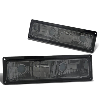 D-Motoring - Bumper Lights - Chrome Housing - Smoked Lens - Plug-n-Play - Pair - Chevy Gmt400 C10 C/K / Gmt400 Suburban - 4