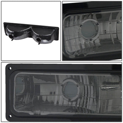 Black Housing Clear Lens Headlight Assembly For 1994-2000 GMC C/K GMT400 Trucks