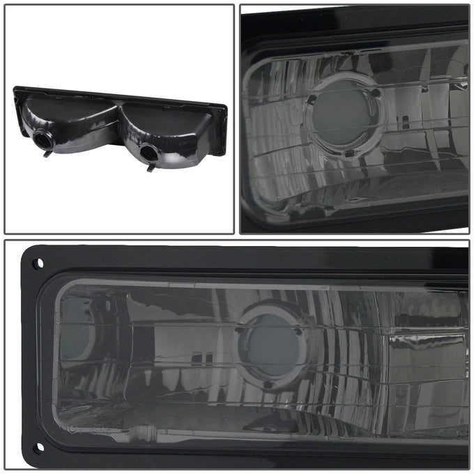 D-Motoring - Bumper Lights - Chrome Housing - Smoked Lens - Plug-n-Play - Pair - Chevy Gmt400 C10 C/K / Gmt400 Suburban - 5