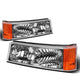 D-Motoring - Bumper Lights - Chrome Housing - Amber Corner - Plug-n-Play - Pair - Chevy Avalanche 1500 / 2500 / Silverado 1500 / 2500 / 3500 & HD Models - 1