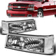 Chrome Housing Turn Signal Bumper Lights<br>03-06 Chevy Avalanche Silverado