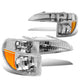 D-Motoring - Bumper Lights - Chrome Housing - Amber Corner - Plug-n-Play - Pair - Ford Explorer / Mercury Mountaineer - 1