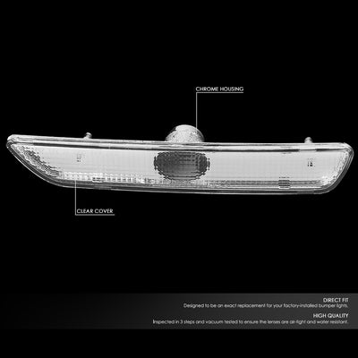 D-Motoring - Bumper Lights - Chrome Housing - Plug-n-Play - Pair - 10-14 Ford Mustang - 3