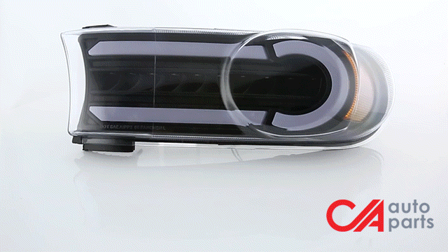 Black Housing Amber Corner LED DRL Sequential Turn Signal Bumper Lights<br>07-14 Toyota FJ Cruiser