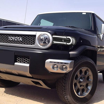 07-14 Toyota FJ Cruiser Bumper Lights - 3D LED DRL+Sequential Turn Signal - Clear Lens - Clear Corner - Pair - BL-LB-FJC07-BK-CL1 - 8