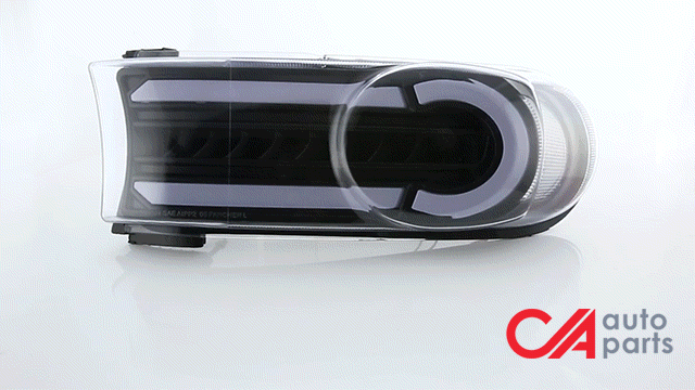Black Housing LED DRL Sequential Turn Signal Bumper Lights<br>07-14 Toyota FJ Cruiser