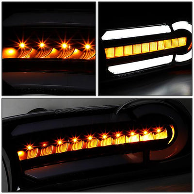 07-14 Toyota FJ Cruiser Bumper Lights - 3D LED DRL+Sequential Turn Signal - Smoked Lens - Clear Corner - Pair - BL-LB-FJC07-BK-SM-CL1 - 4