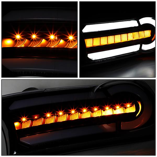 07-14 Toyota FJ Cruiser Bumper Lights - 3D LED DRL+Sequential Turn Signal - Smoked Lens - Clear Corner - Pair - BL-LB-FJC07-BK-SM-CL1 - 4