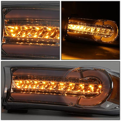 07-14 Toyota FJ Cruiser Bumper Lights - 3D LED DRL+Sequential Turn Signal - Clear Lens - Amber Corner - Pair - BL-LB-FJC07-CH-AM - 4