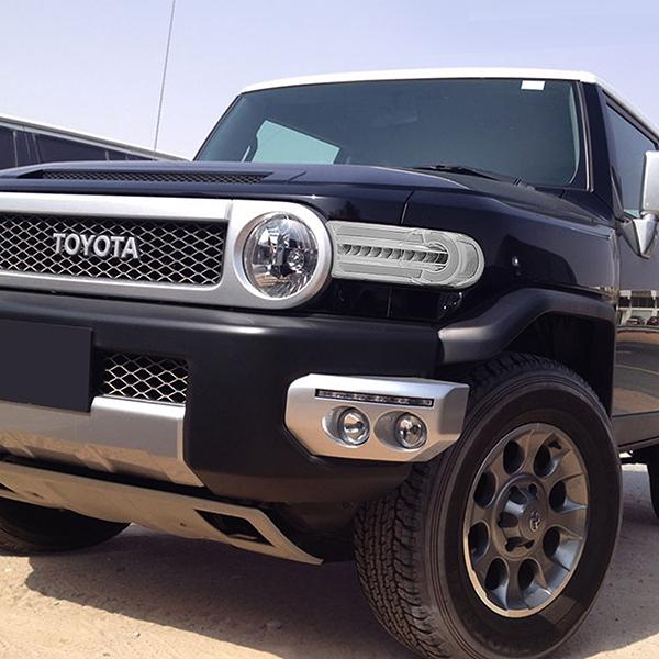07-14 Toyota FJ Cruiser Bumper Lights - 3D LED DRL+Sequential Turn Signal - Clear Lens - Clear Corner - Pair - BL-LB-FJC07-CH-CL1 - 8
