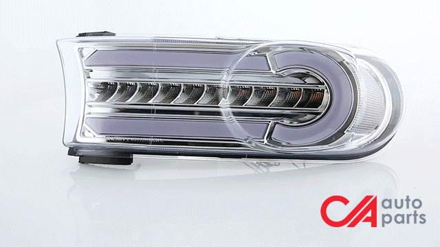 Chrome Housing LED DRL Sequential Turn Signal Bumper Lights<br>07-14 Toyota FJ Cruiser