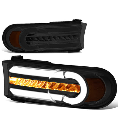 Smoked Lens Amber Corner LED DRL Sequential Turn Signal Bumper Lights<br>07-14 Toyota FJ Cruiser