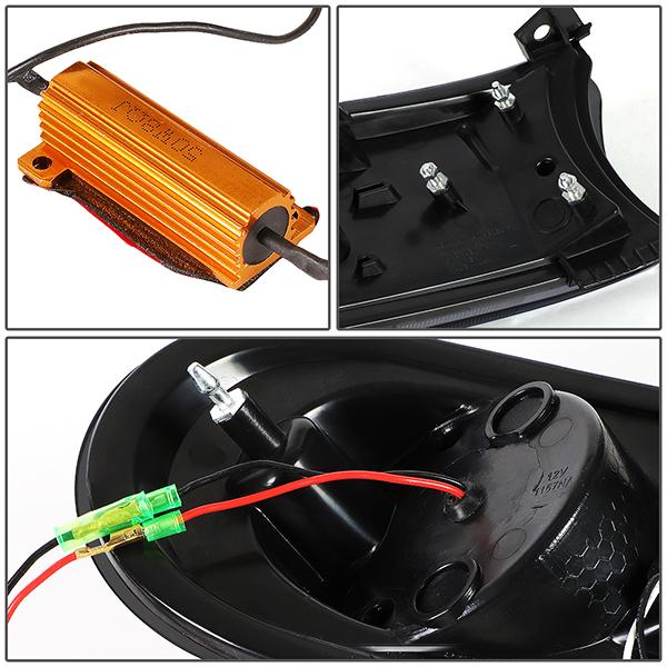 Smoked Lens Amber Corner LED DRL Sequential Turn Signal Bumper