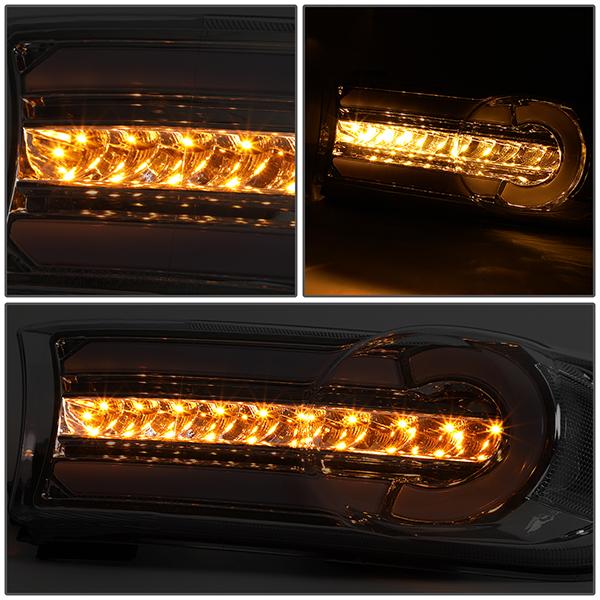 07-14 Toyota FJ Cruiser Bumper Lights - 3D LED DRL+Sequential Turn Signal - Smoked Lens - Clear Corner - Pair - BL-LB-FJC07-SM-CL1 - 4