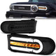 07-14 Toyota FJ Cruiser Bumper Lights - 3D LED DRL+Sequential Turn Signal - Smoked Lens - Clear Corner - Pair - BL-LB-FJC07-SM-CL1 - 1