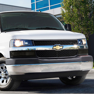 D-Motoring - Bumper Lights - Smoked Lens - Plug-n-Play - Pair - Chevy Express 1500 / 2500 / 3500 GMC Savana 1500 /  2500/  3500 - 6