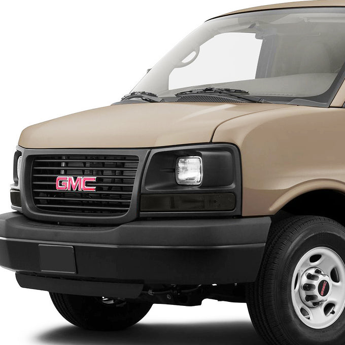 D-Motoring - Bumper Lights - Smoked Lens - Plug-n-Play - Pair - Chevy Express 1500 / 2500 / 3500 GMC Savana 1500 /  2500/  3500 - 7