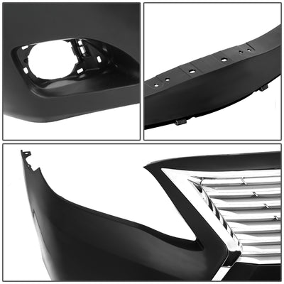 D-Motoring - 10-11 Toyota Camry Front Bumper - W Grille - Replacement - OEM Style - ABS - 5