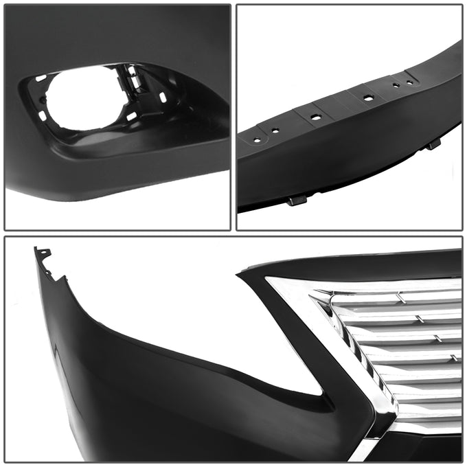 D-Motoring - 10-11 Toyota Camry Front Bumper - W Grille - Replacement - OEM Style - ABS - 5