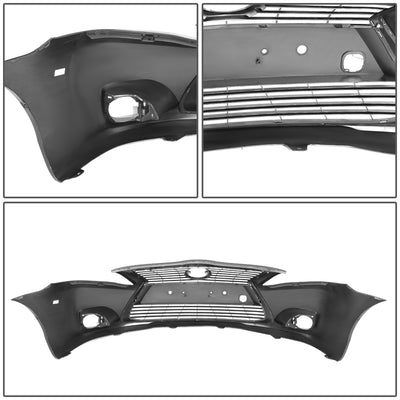 D-Motoring - 10-11 Toyota Camry Front Bumper - W Grille - Replacement - OEM Style - ABS - 6